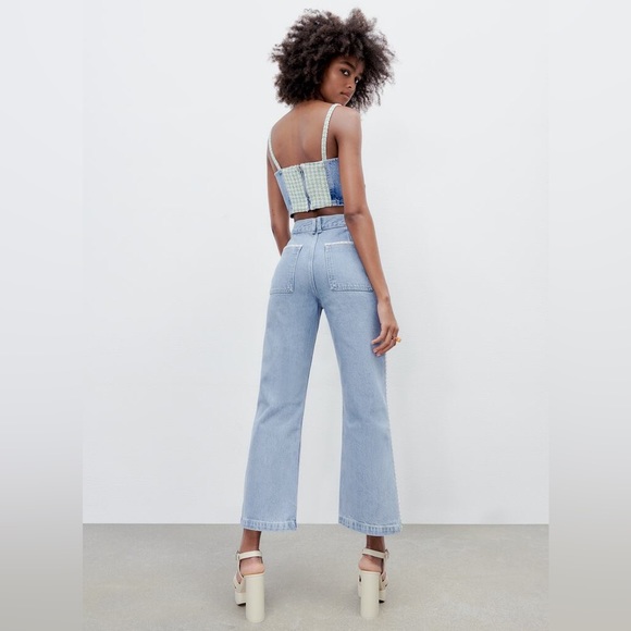 LAST🔥Zara Denim Matching 2 Piece Set! Stitch & Rhinestone Detail. - Picture 15 of 15